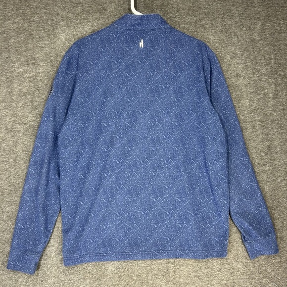 Johnnie O Aspen Lake Microfleece 1/4 Zip Pullover Mens M Performance Geometric - Picture 11 of 12